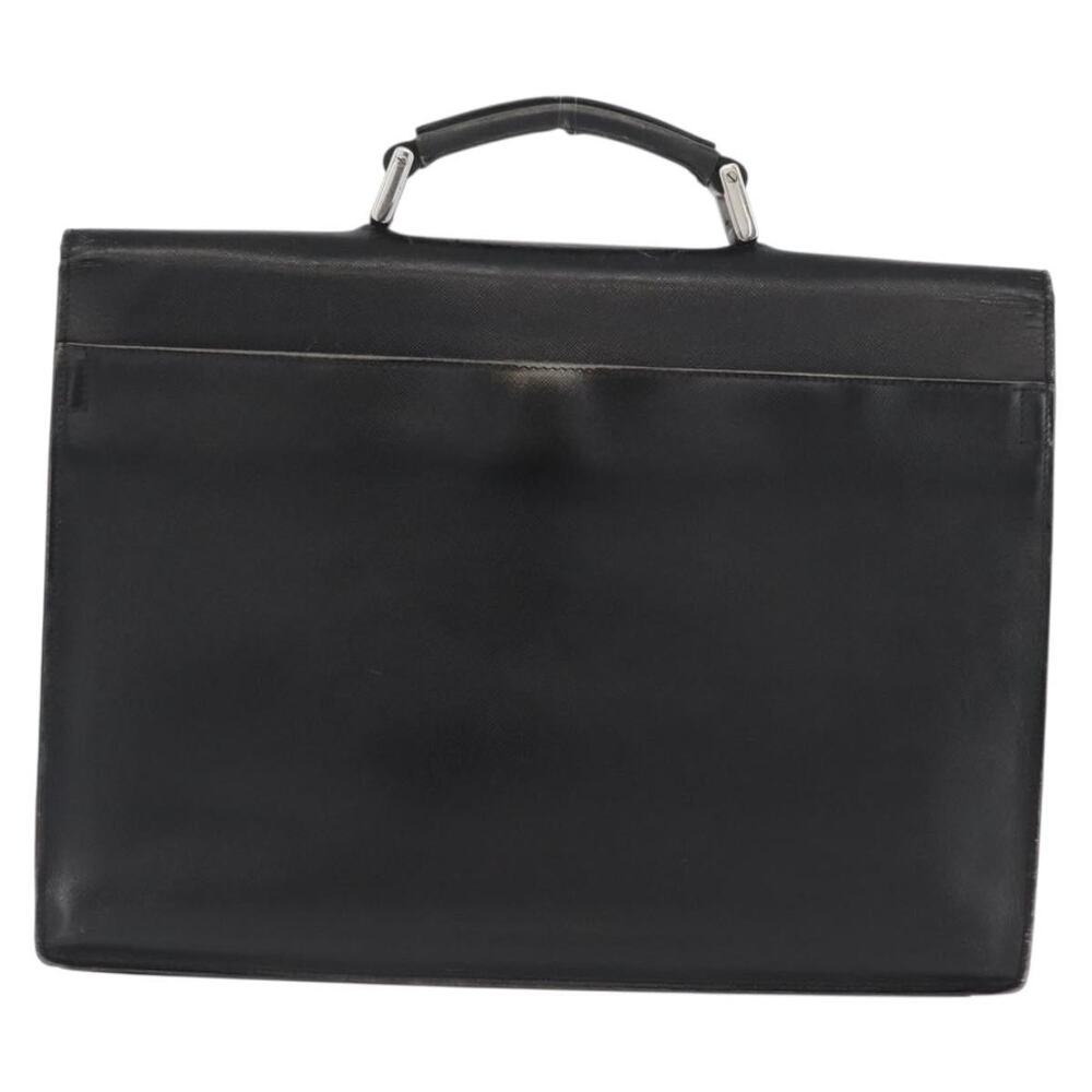 Prada Leather Business Bag Saffiano Black